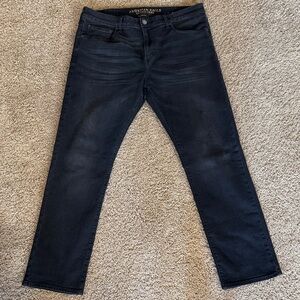 American Eagle Outfitters Men's  Black Slim straight Jeans men’s 36x32
